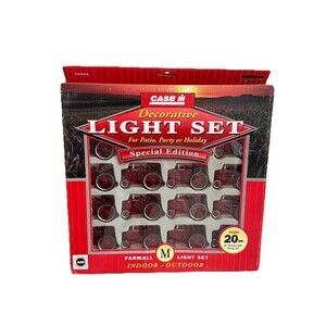 New Farmall M Light Set Case IH Red Tractor Indoor Outdoor Decorative 20 Pc
